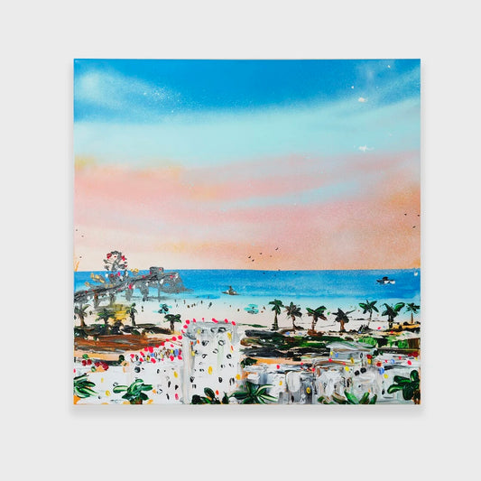 SANTA MONICA PIER AT SUNSET