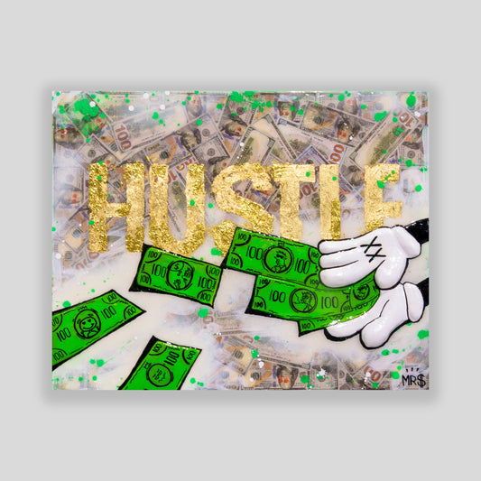 Hustle - POP ART  by MR DALLARS Featuring Hands Throwing Money | Urban Art