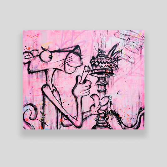 Pink Panther Hookah Time Poster
