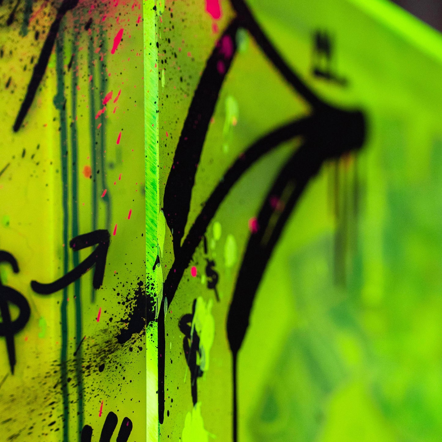 Graffiti on a wall with bright colors and abstract design